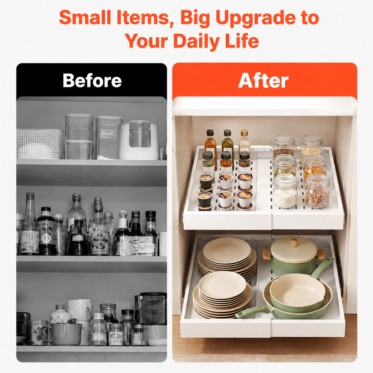 4-Pack Pull-Out Cabinet Organizer